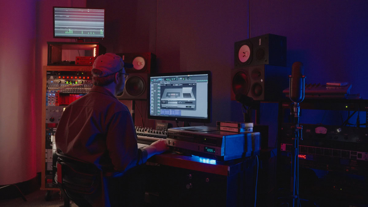 David in the studio